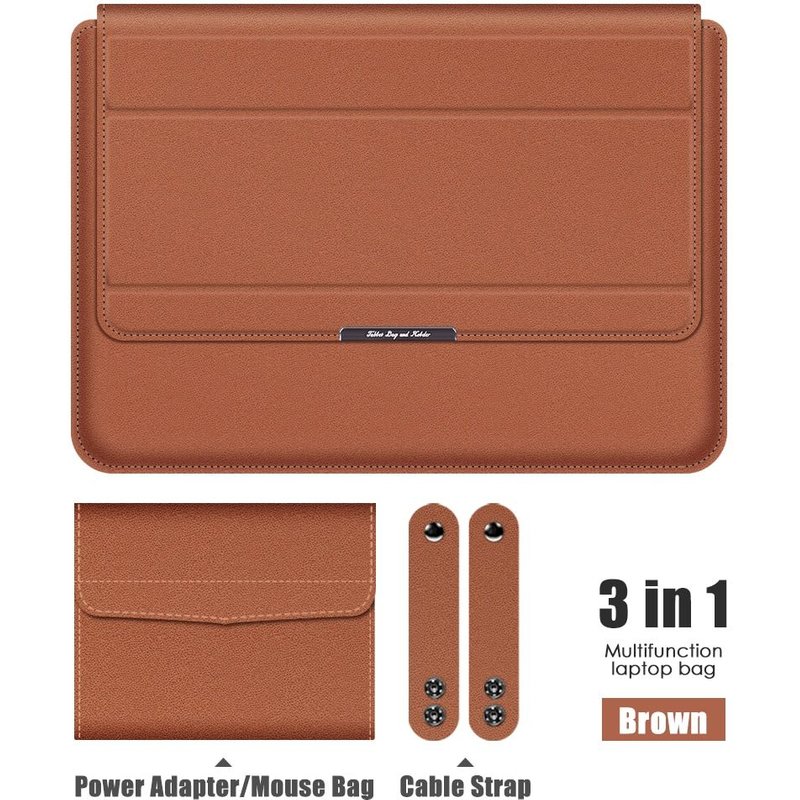 Sac de rangement pour ordinateurs portables femmes, sacoche pour Macbook Air Pro 11, Dell HP, sacoche pour ordinateur portable 2020 - For 13 poces - brun