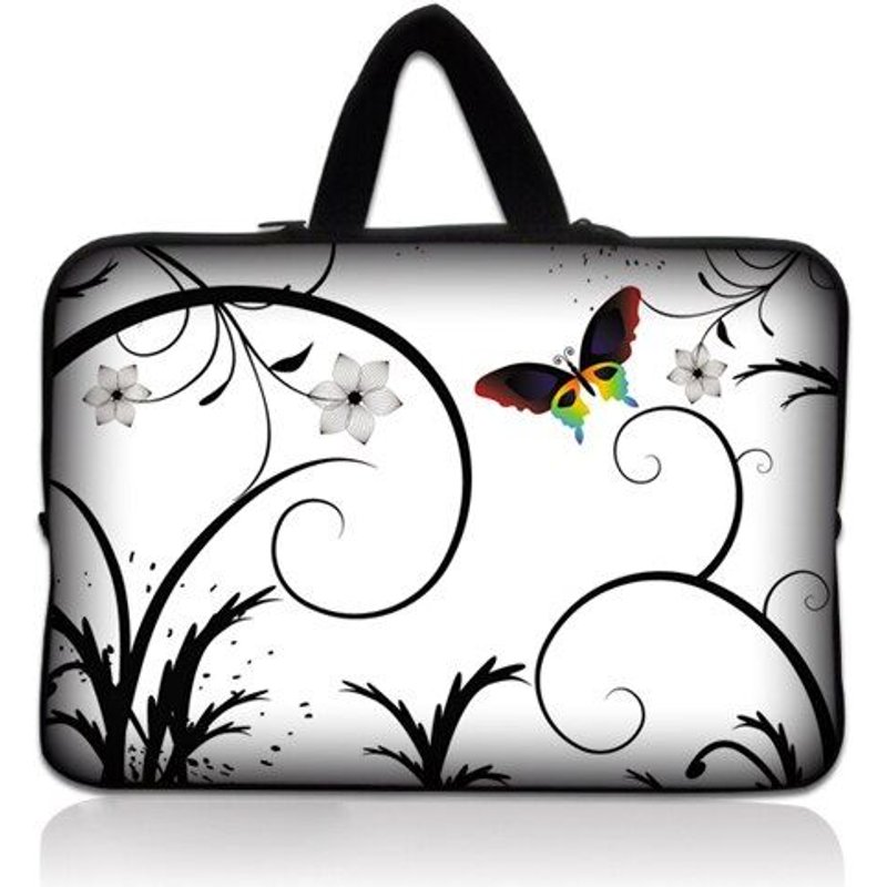 Sac de transport pour ordinateur portable, sac en néoprène souple à imprimé papillon - For 13 pouces
