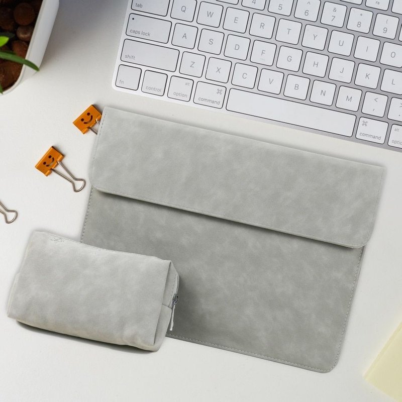 Sac pour ordinateur portable 15.6, étui pour Macbook Pro, porte-documents pour ordinateur portable 1116 - For Huawe MateBook 13 - Style1 gris clair