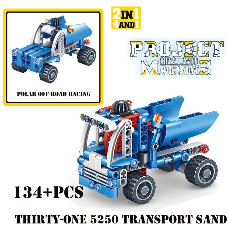 134 Pcs - Bloc De Construction De Camion À Benne Pour Enfants, Bulldozer, Ingénierie, Grue, Véhicule De Construction De Ville, Voiture, Jouet En Brique Pour Enfants