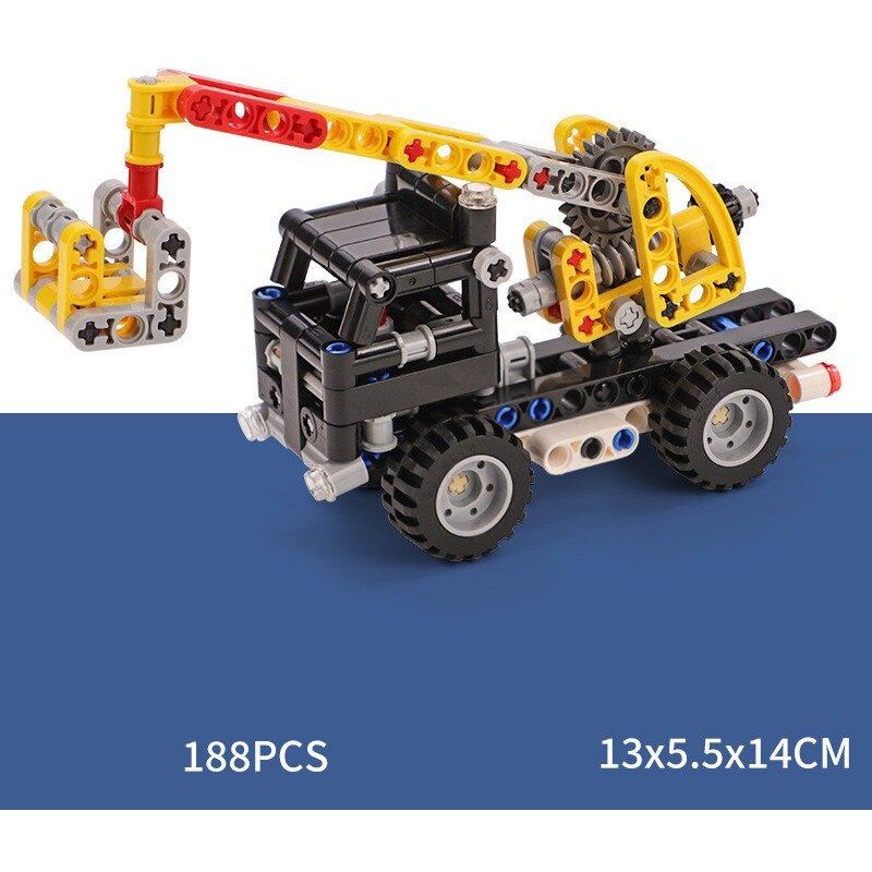 188pcs - Blocs De Construction De Voiture D'ingénierie De Ville, Grue Mobile, Camion À Benne, Modèle De Briques À Assembler, Jouets Éducatifs, Cadeaux Pour Enfants