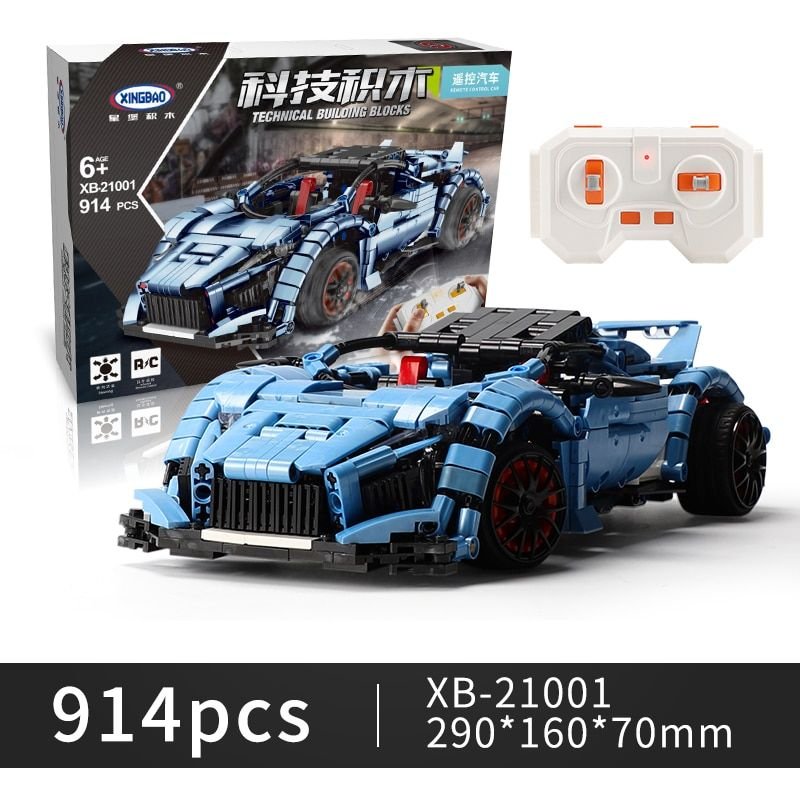 21001 Pas De Boîte - Blocs De Construction De Voiture De Course Télécommandée, 2 Styles Rc, Moc, Jouets Éducatifs, Cadeaux Pour Enfants, Nouvelle Collection