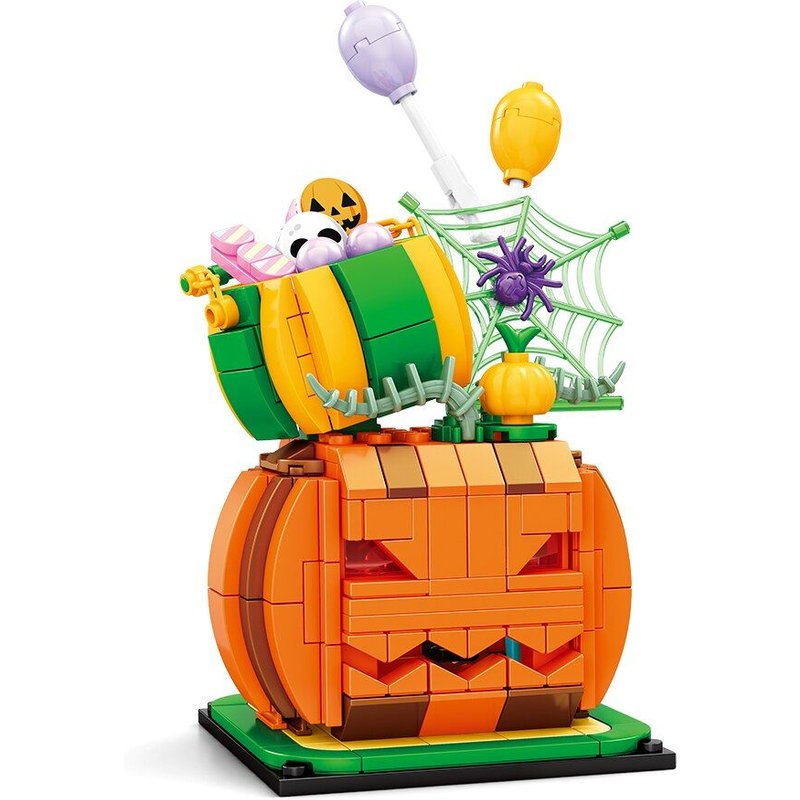 Citrouille - Blocs De Construction De Maison De Fruits Avec Vue Sur La Rue Pour Enfants, Bricolage, Figurines D'architecture, Jouets Pour Enfants, Cadeaux