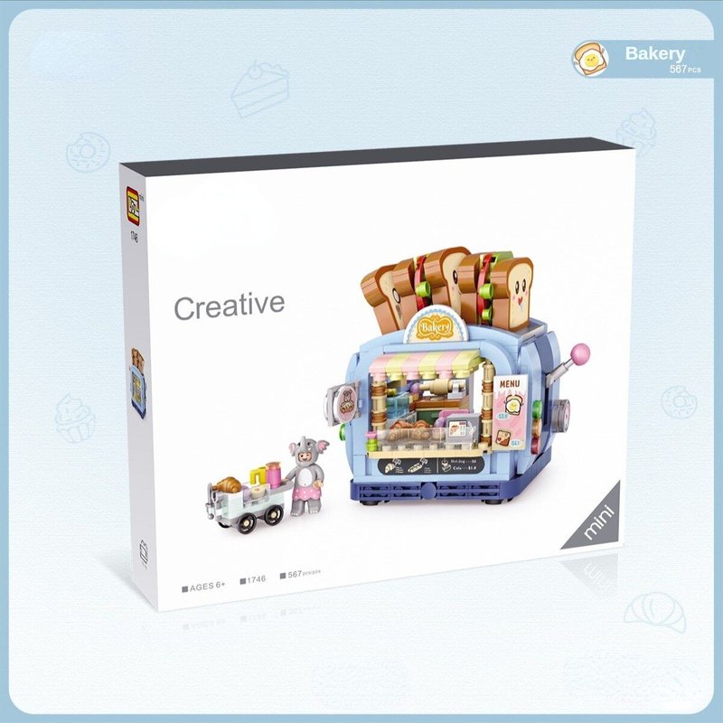 Color Box1 - Mini Magasin De Crème Glacée Avec Vue De Rue, Blocs De Construction De Maison, Boutique De Figurines D'amis, Briques D'architecture, Jouets Pour Enfants, Cadeaux