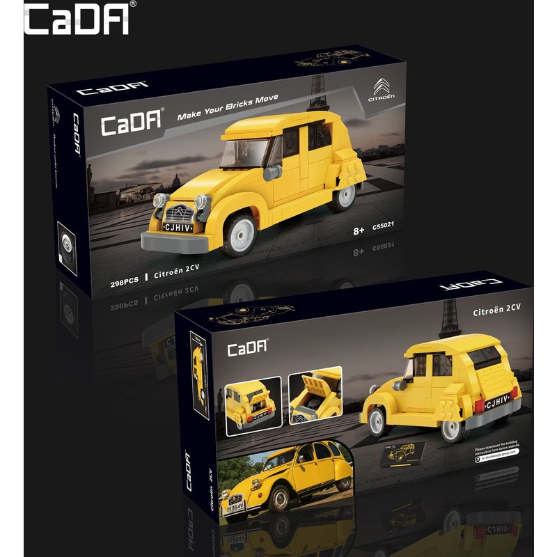 Emballage De La Boîte - Briques De Haute Technologie 1:24, Modèle De Voiture, Blocs De Construction Classiques, Licence Citroën 2cv, Assemblage Créatif, Jouets De Construction, Entrée