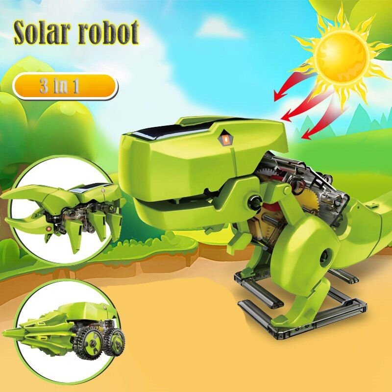 N ° 2423 - Kit Robot Solaire Pour Garçons Et Filles, Blocs De Construction À Assembler Soi-Même, Jouets Scientifiques De Haute Technologie, Kits Éducatifs D'intelligence Pour Enfants
