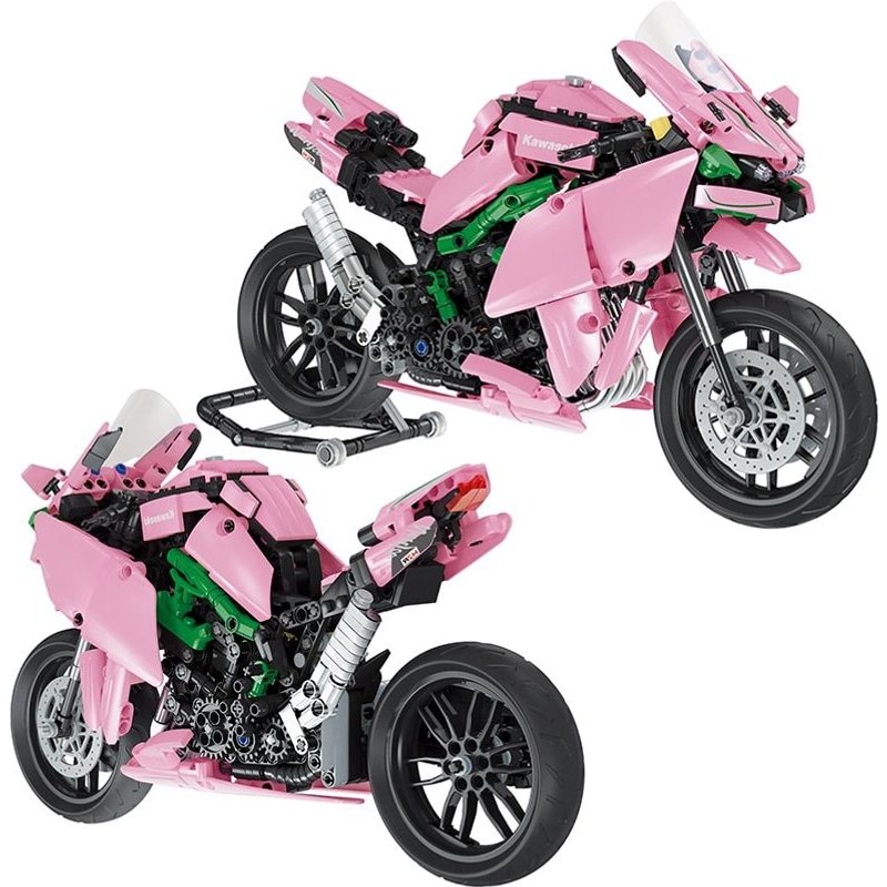 Pas De Boîte Originale - Blocs De Construction Pour Enfants, Moto Technique, Kawasaki H2r, Locomotive De Rue, Voiture De Course, Modèle Statique, Briques, Jouets De Bricolage