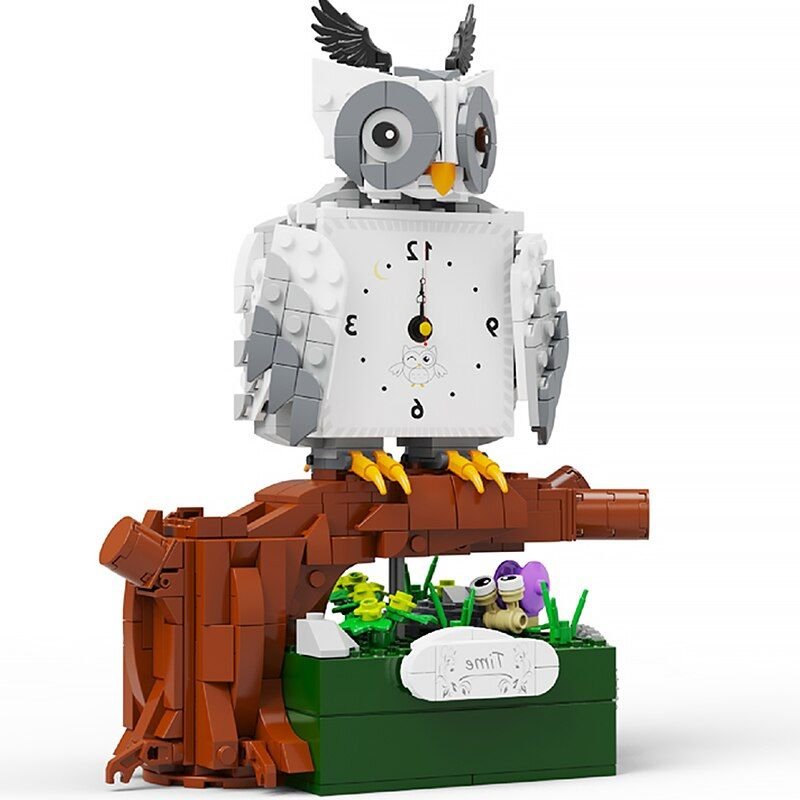 Sans Boîte D'origine - Idées Techniques Boîte À Musique Décoration Blocs De Construction Hibou Horloge Boîte À Musique Briques Assemblage Jouets Cadeau De Vacances Pour Enfants