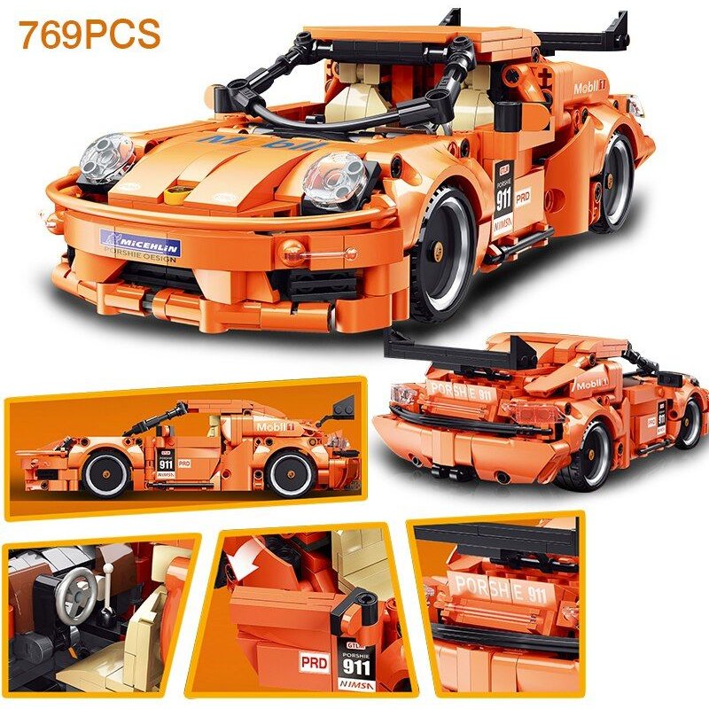 Sans Boîte D'origine - Blocs De Construction De Voiture De Haute Technologie, Super Célèbre, Avec Fonction De Traction, Modèle De Voiture De Course, Jouets Pour Garçons, Cadeau De Festival