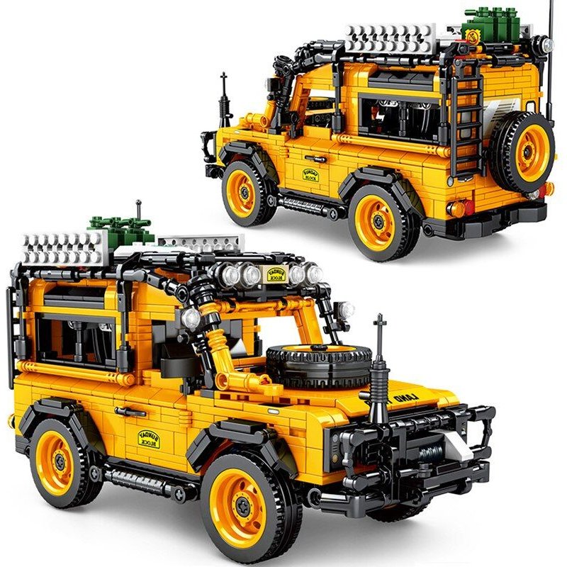 Sans Boîte D'origine - Blocs De Construction De Voiture Rsing, Technique Célèbre, Jaune, Modèle De Bricolage, Briques, Jouets Éducatifs Pour Enfants, Cadeaux D'anniversaire