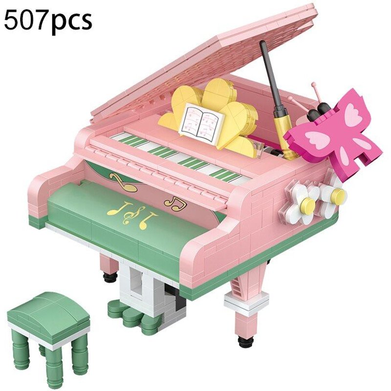 Sans Emballage - Mini Blocs De Construction De Piano, Instrument De Musique, Création D'amis, Briques De Violon, Jouets Éducatifs Pour Enfants, Cadeaux Pour Filles