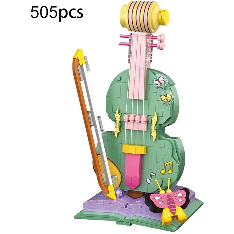 Sans Paquet1 - Mini Blocs De Construction De Piano, Instrument De Musique, Création D'amis, Briques De Violon, Jouets Éducatifs Pour Enfants, Cadeaux Pour Filles