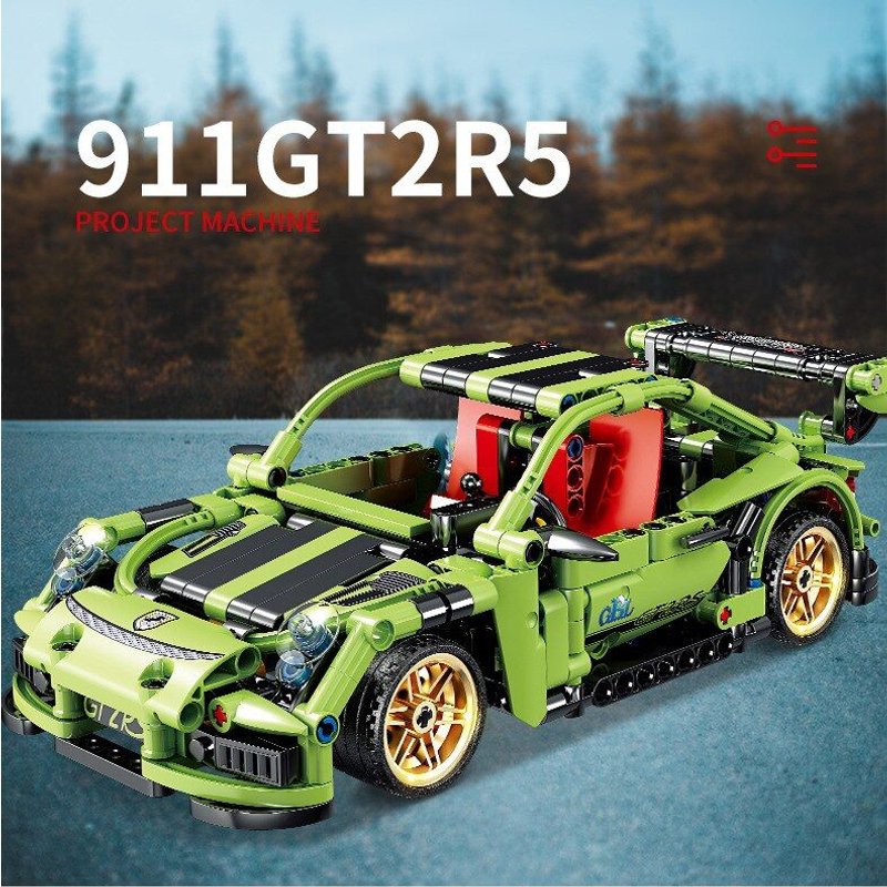 Voiture De Sport Allemande Logo Pors Gt2r5 Toyota Ae86, Mini Paceman Caterpillar Super 7, Voiture De Course, Bloc De Construction, Jouet En Brique