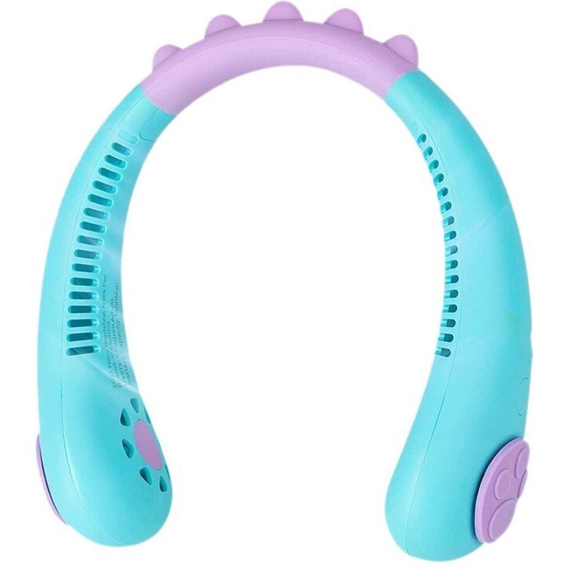 Ventilateur de cou Portable sans lame pour enfants, nouveau, Design mignon de dessin animé, casque d'écoute, Portable, créatif, sans feuilles