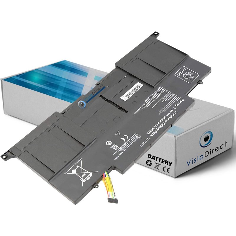 Batterie compatible avec ASUS Zenbook UX31A-R4005H 7.4V 6840mAh -VISIODIRECT-