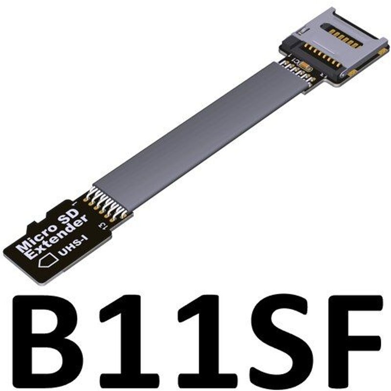 25cm B11SF (TF TO TF) Flex câble d'extension de carte sd TF à micro SD TF, cordon Express pour lecteur de carte mémoire, support SDHC SDXC Nipseyteko