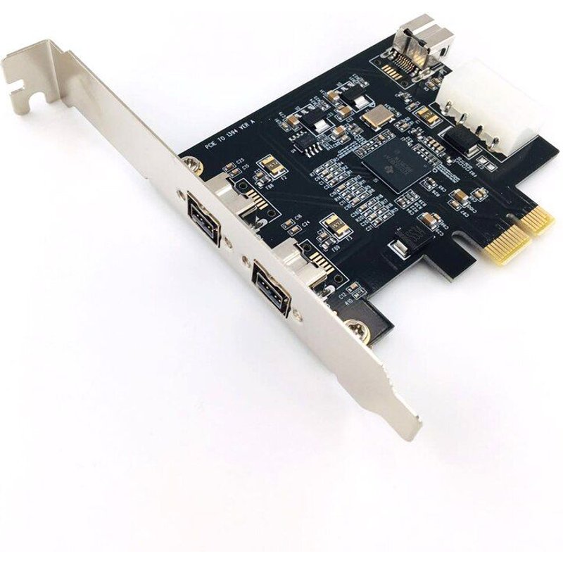 Carte contrĂ´leur PCIE Combo 3x 1394b Firewire, port PCI-Express, carte TI 1394 Nipseyteko