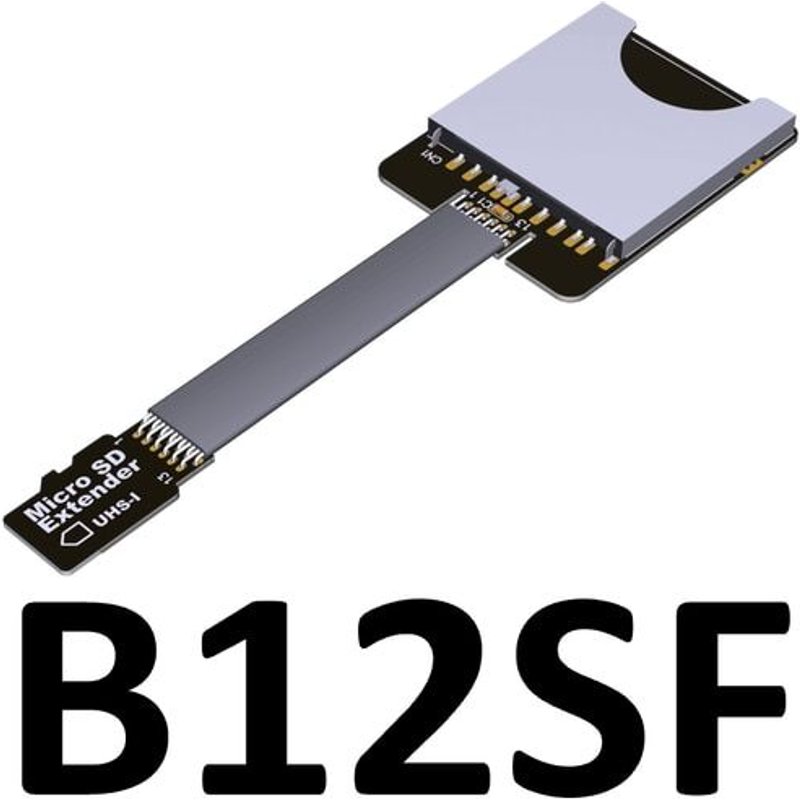 100cm B12SF (TF TO SD) Flex câble d'extension de carte sd TF à micro SD TF, cordon Express pour lecteur de carte mémoire, support SDHC SDXC Nipseyteko