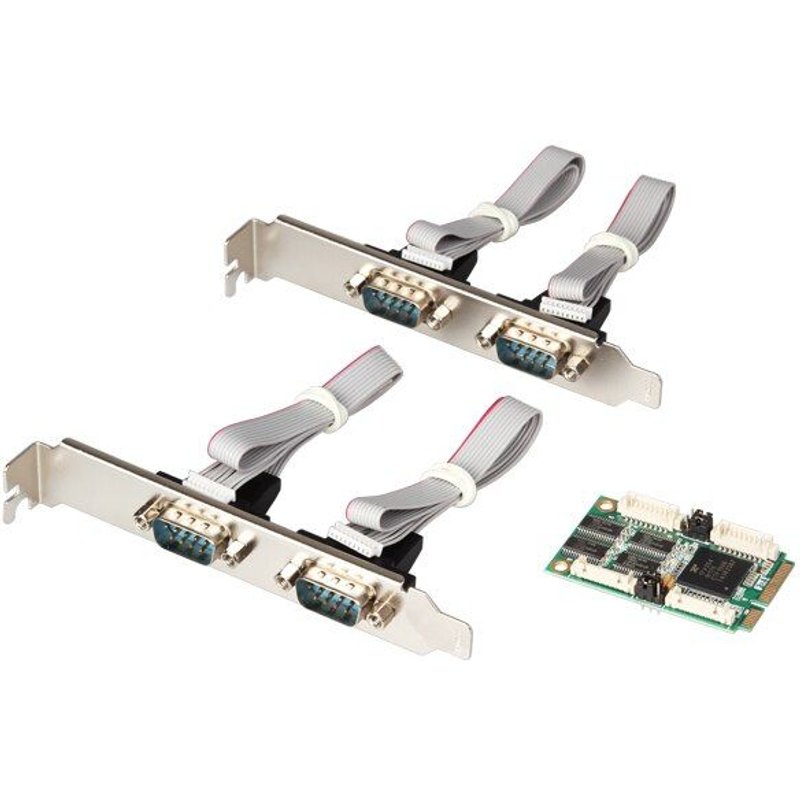 Autre Carte contrôleur Mini PCI express, 4 ports série, adaptateur mini PCIe vers DB9 RS232, mini PCI-E COM MCS9904 Nipseyteko