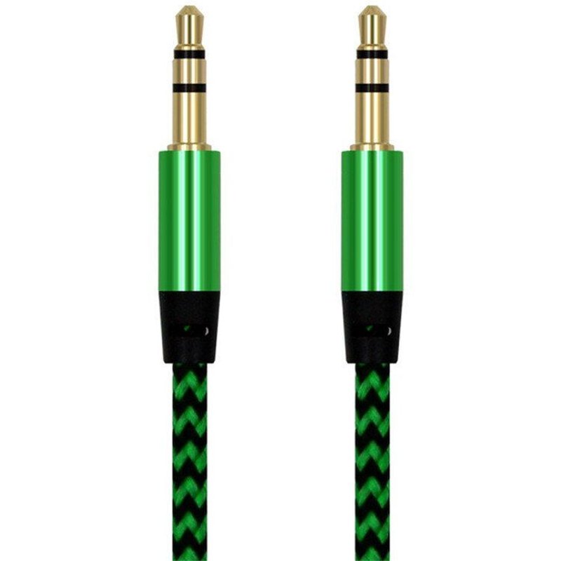 Câble Aux en Nylon de 1m, prise mâle à mâle de 3.5mm, câble Audio de voiture, cordon de ligne pour iPhone 7 Xiaomi, ordinateur