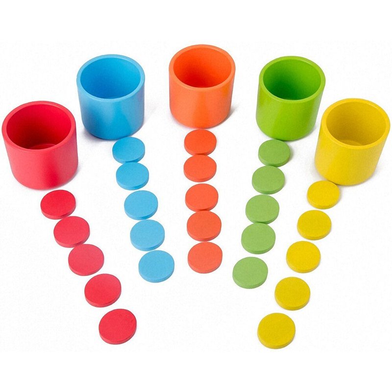 Tasse De Classification Des Couleurs Assortie, Jouet Éducatif Précoce Pour Enfants, Jouets D'apprentissage En Bois Pour Bébés, Jeu De Bureau, Cadeaux