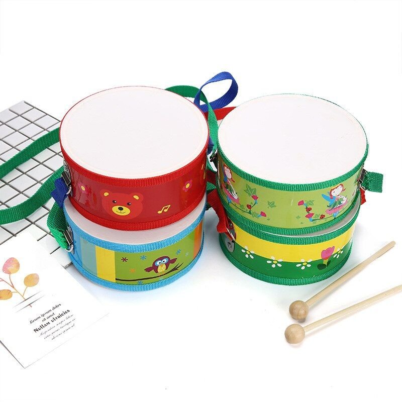Instrument De Musique En Bois De 15cm Avec Papier Plastique, Caisse Claire, Battement Sonore, Jouets Pour Enfants Débutants