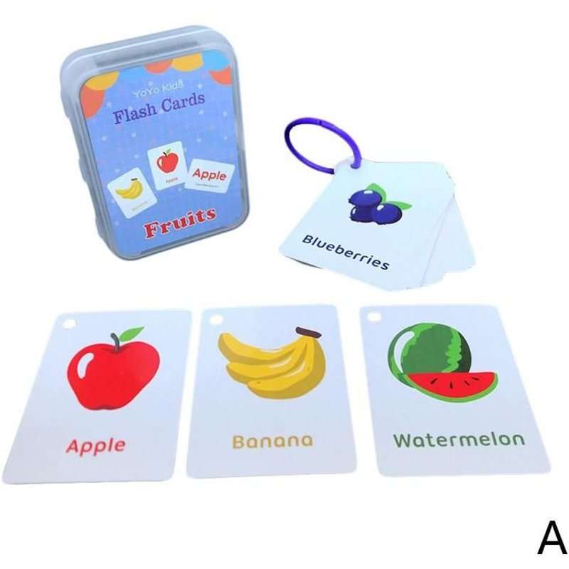 Carte Flash Montessori En Anglais, Jouet Éducatif Pour Enfants, Apprentissage Précoce, Avec Boucle, Cadeau
