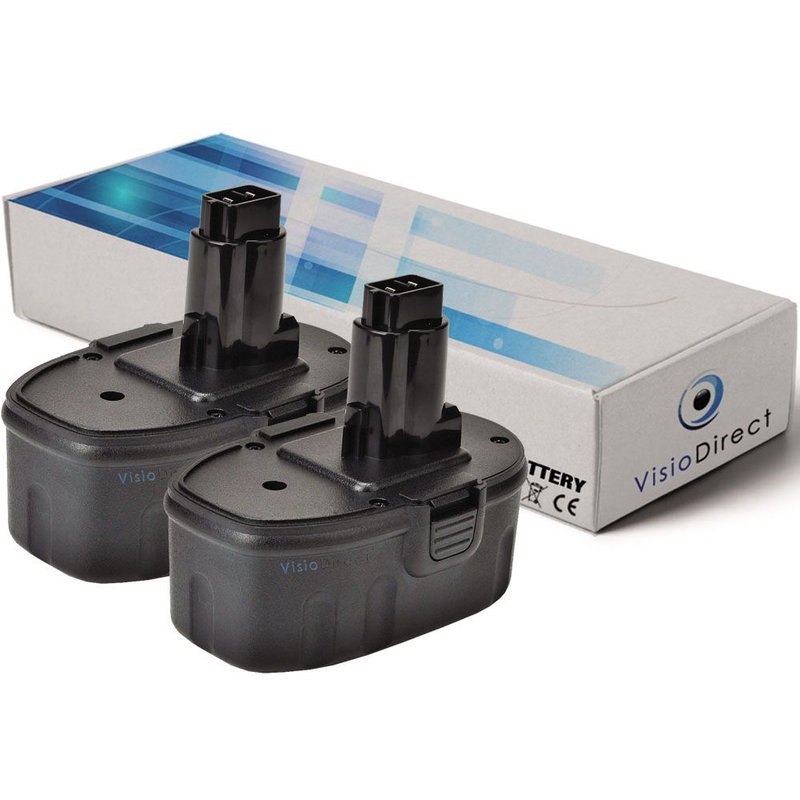 Lot de 2 batteries pour DEWALT DC628K pistolet à clous 3000mAh 18V - Visiodirect -