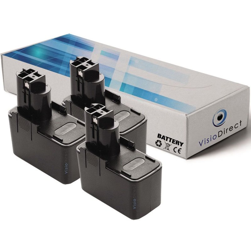 Lot de 3 batteries type H1214N pour Bosch 3000mAh 12V - Visiodirect -
