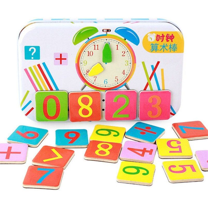 Bâtons De Comptage En Bois Pour Enfants, Outils D'enseignement Des Mathématiques, Horloge Numérique, Jouets Mathématiques, Apprentissage, Jouet En Bois De La Maternelle, Arithmétique