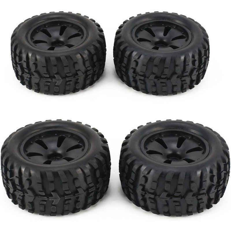 Roues De Jante Pour Camion Monster Truck Hpl Savage Racing Rc, 2 Paires De Pneus De 120mm 1: 10, Fabrication Soignée