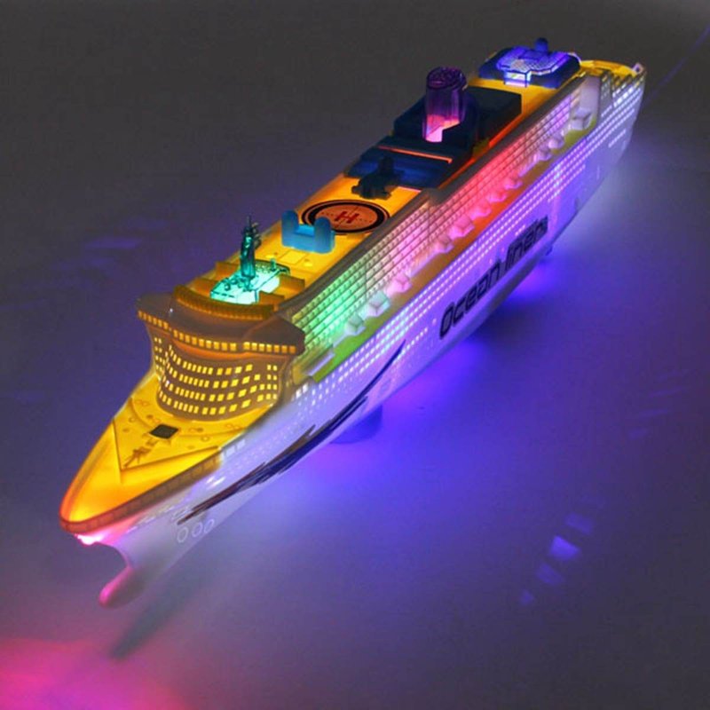 Bateau Électrique De Croisière, Jouet Marin, Lumières Led Clignotantes, Musique, Cadeau De Noël Pour Enfants