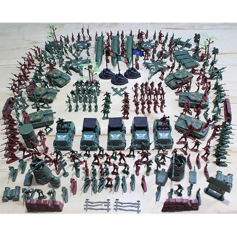 Kit De Jeu De Figurines Militaires En Plastique Pour Enfants, 4 ? 9cm, Figurines Et Accessoires De Décoration Pour Hommes, 307