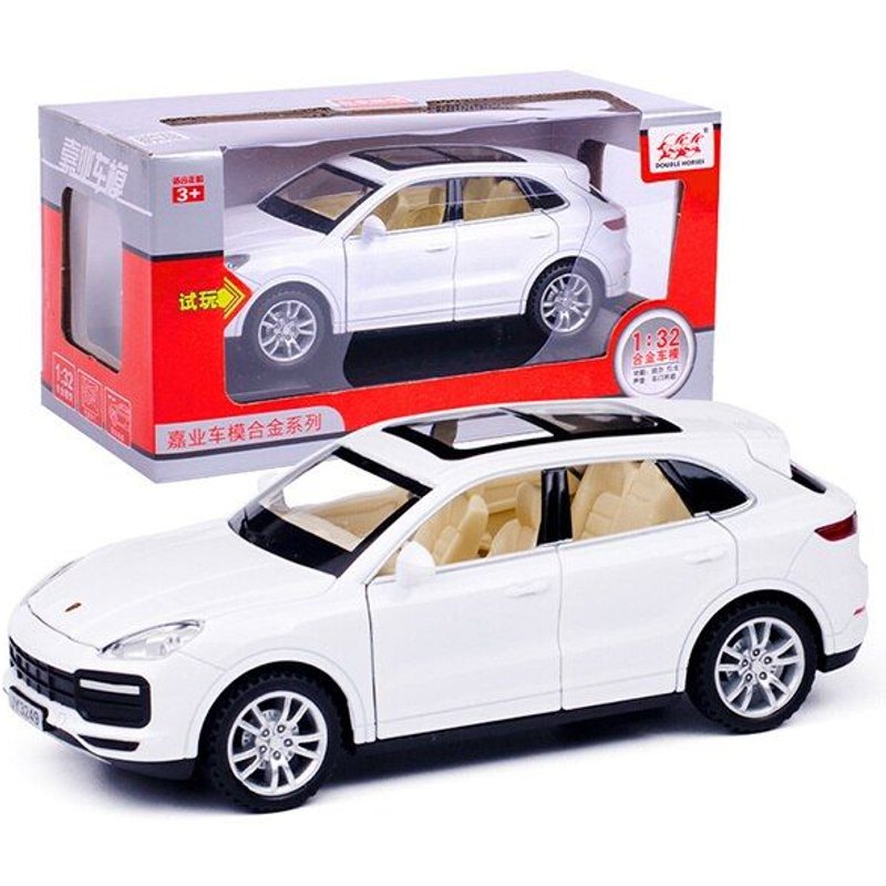 Modèle de voiture en alliage de Cayenne moulé sous pression, SUV pour enfants, véhicule en métal avec fonction de retrait, lumière de musique, 1/32