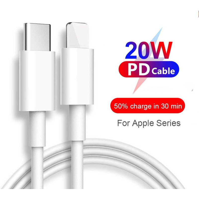 2M Câble USB C vers Lightning pour iPhone Se 12 12 Mini Pro Max 11 Pro XS Max XR 8 Plus iPad
