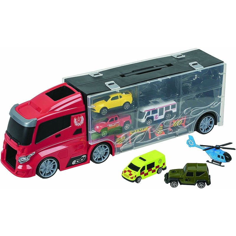 Camion - Partner - Convoyeur 6 Véhicules Et Rampe