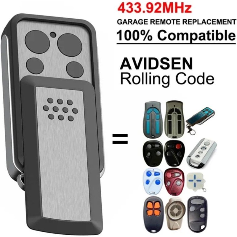 Télécommande de portail AVIDSEN,114253,104700,Rolling Code Command Garage,433MHz,pour contrôleur AVIDSEN 433.92