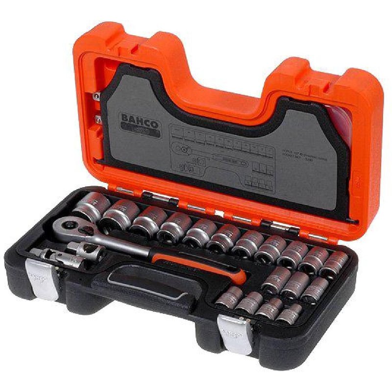 Kit Cle a cliquet avec 18 douilles - BAHCO