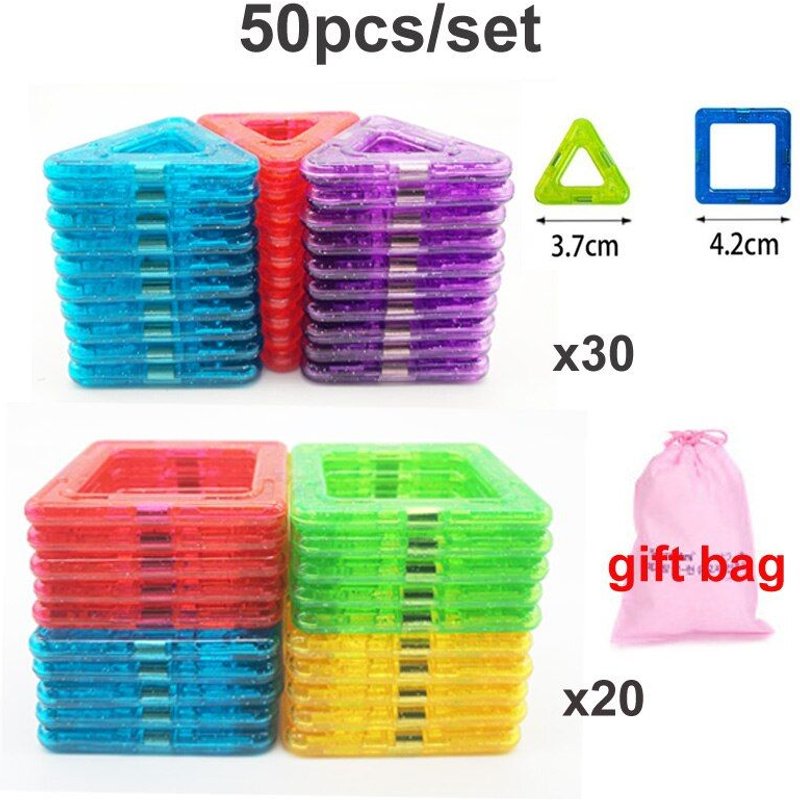 Mini Blocs Magnétiques De Créateur, 50 Pièces, Ensemble De Construction, Modèle Et Jouet De Construction, Jouets Éducatifs Pour Enfants, Cadeau
