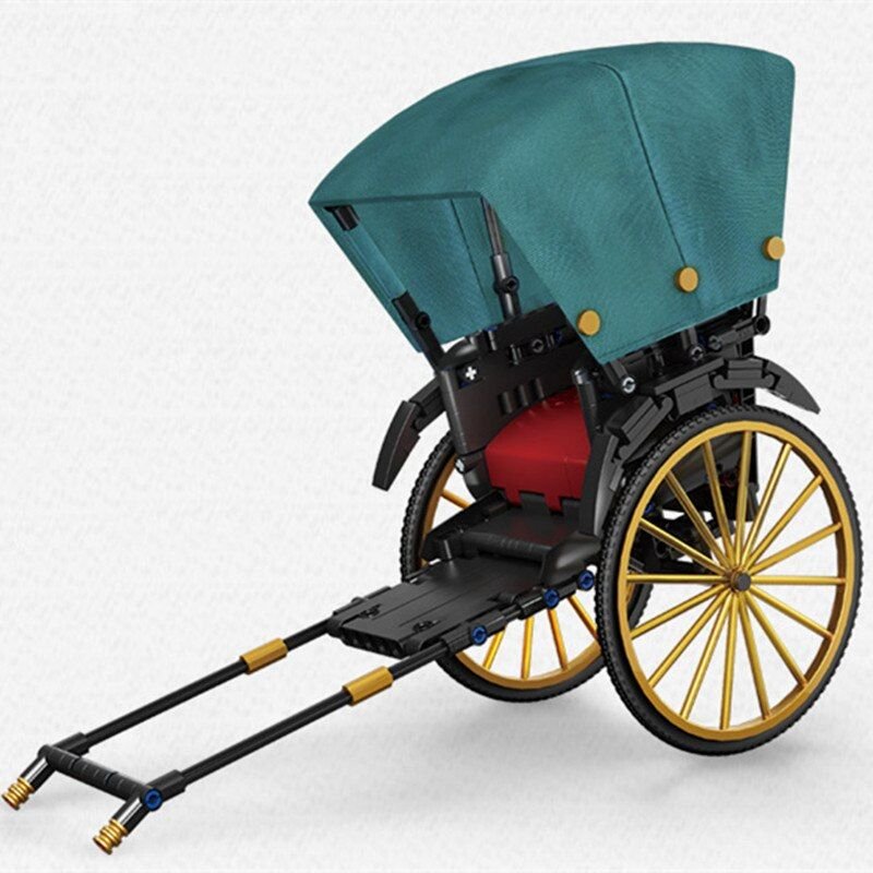 Briques De Construction Créatives Pour Enfants, Modèle Rickshaw Classique, Jouets Éducatifs À Monter Soi-Même, Cadeaux De Noël, 2021