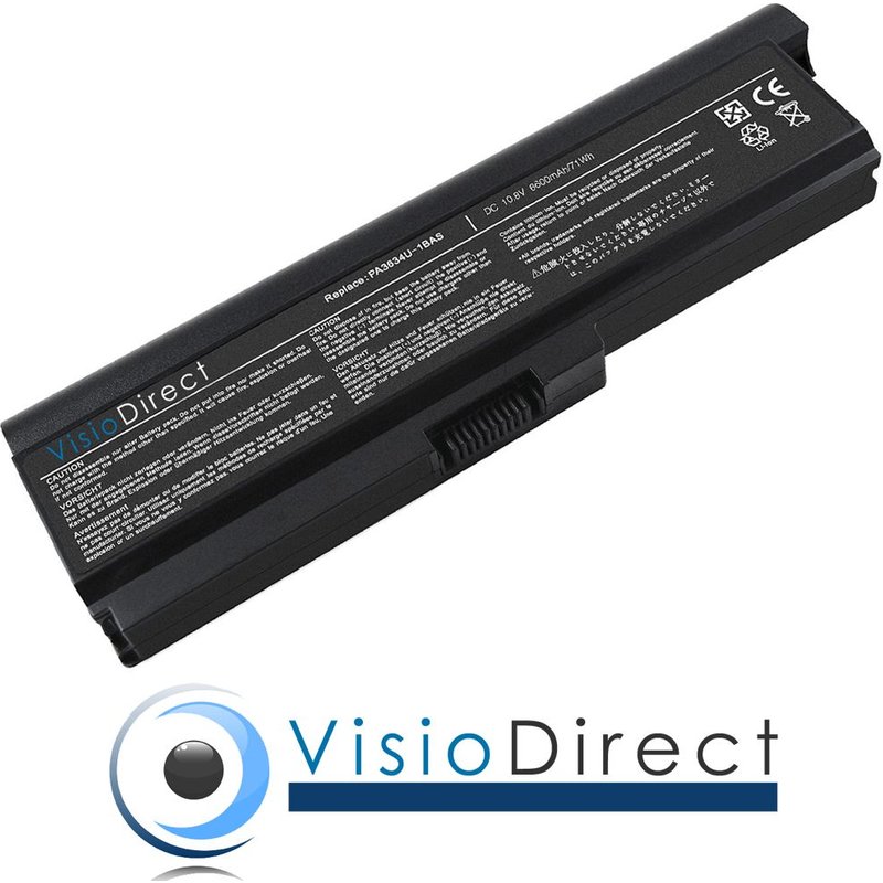 Batterie 10.8V 6600mAh pour ordinateur portable TOSHIBA Satellite P750-115 - Visiodirect -