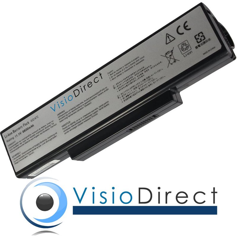 Batterie 11.1V 6600mAh pour ordinateur portable ASUS N73S Series - Visiodirect -