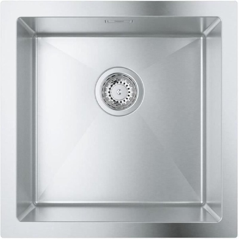GROHE Évier en acier inoxydable K700 31578SD1 - A encastrer - 1 bac - sans égouttoir - 46.4x46.4 cm - Inox