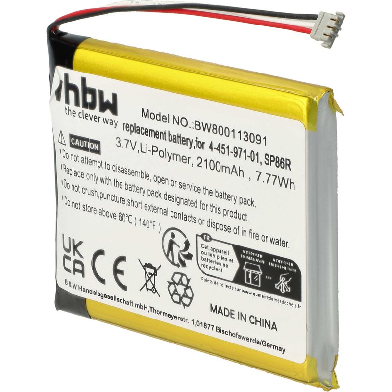 Vhbw Batterie Li-Ion 2100mah (3.7v) Manette De Jeu Pour Console Sony Playstation Ps Vita 2007, Pch-2007, Psv2000c6742, View Comme 4-451-971-01, Sp86r