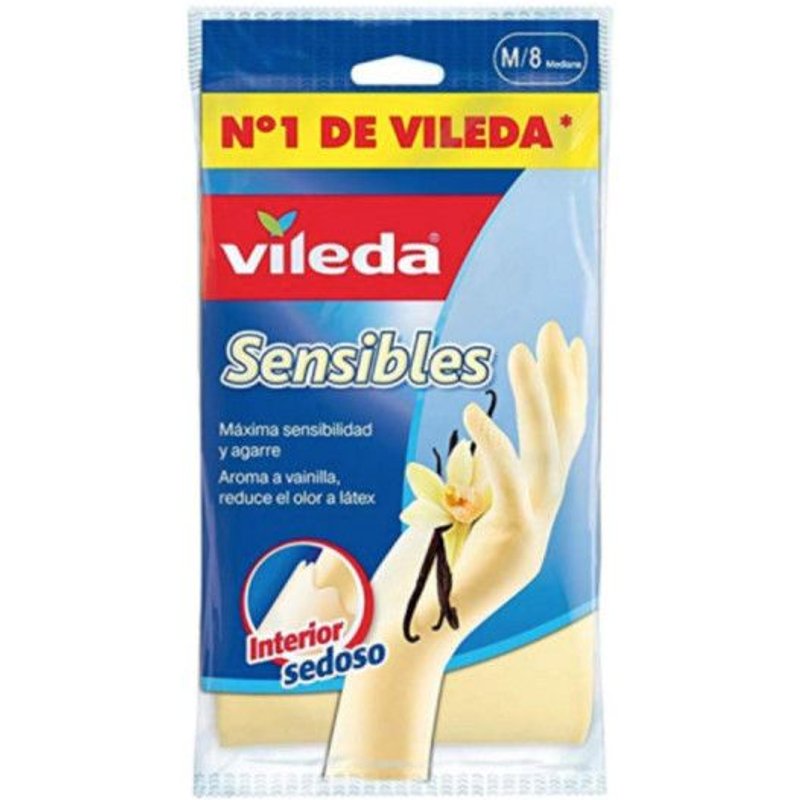 Paire de gants VILEDA extra-fins arĂ´me vanille - Taille S