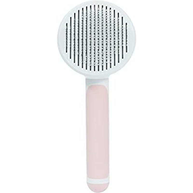Brosse Chiens Chats, Autonettoyante Brosse Poils Morts Pour Chat Chien, Enlèvement Efficace Jusqu'à 95% Des Poils Morts Et Poils Tomentose(Rose)