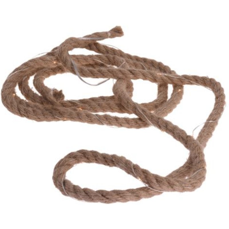 Guirlande en corde de jute EDM - style bohème - 30 micro-leds - 3 m - 71208
