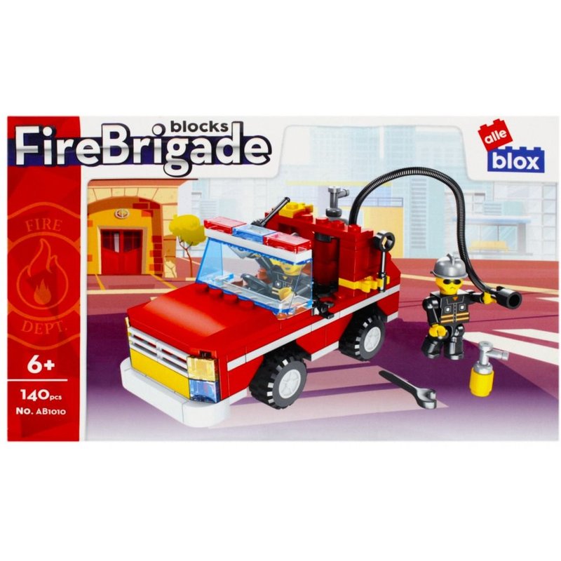 Alleblox - Jeu De Construction - Pompier - 140 Pièces