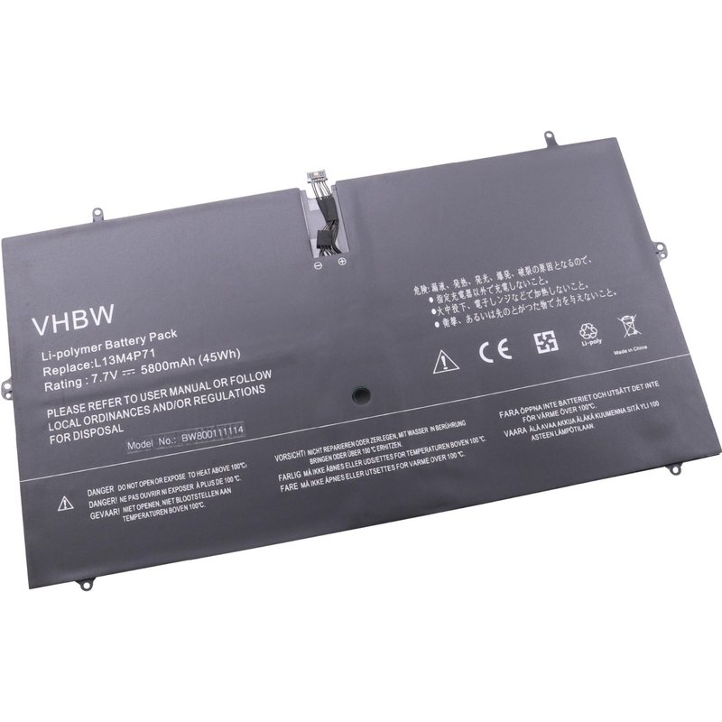 vhbw Batterie compatible avec Lenovo Yoga 3 Pro 80HE009RGE, 3 Pro 80HE00KBGE ordinateur portable Notebook (5800mAh, 7,7V, Li-polymère)