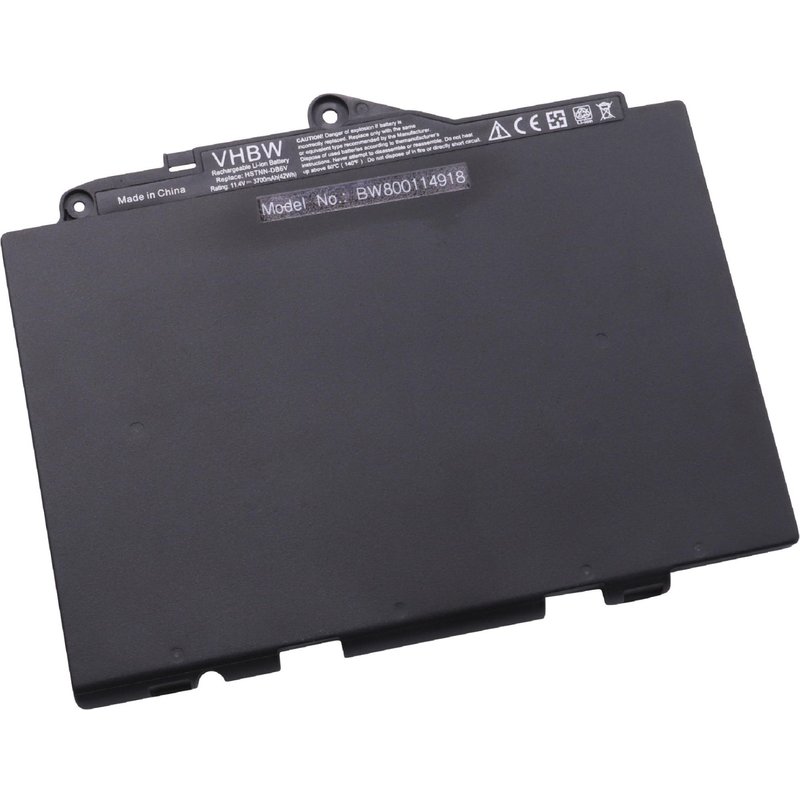 vhbw batterie compatible avec HP EliteBook 725 G3 (1TT58EC), 725 G3 (1TW90EC), 725 G3 (L8K49AV) laptop (3700mAh, 11,4V, Li-Polymère, noir)